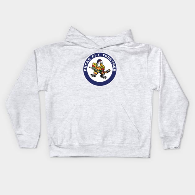 Ducks Fly Together Kids Hoodie by old_school_designs